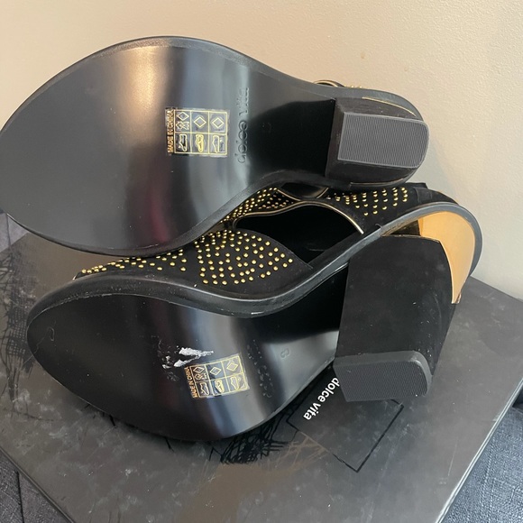 Studded block heeled sandals - Picture 4 of 4